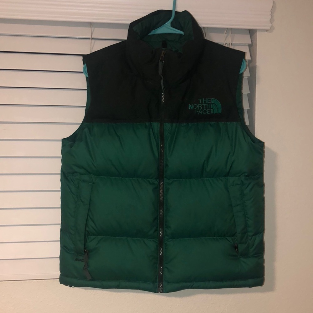 Green North Face Puffer Vest